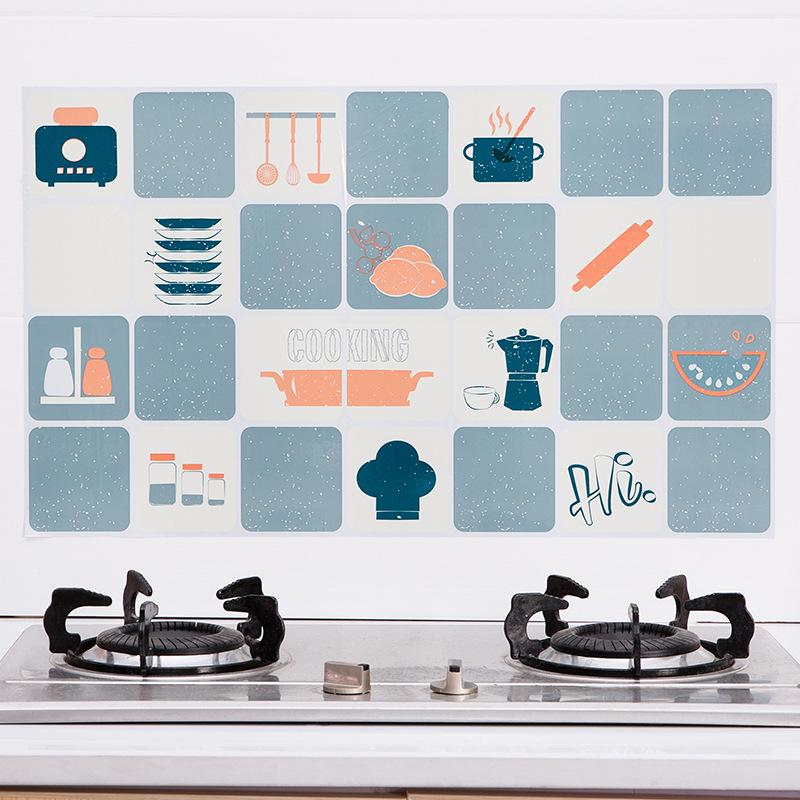 1Pcs Self-adhesive high temperature anti-oil stickers home stove tile wall stickers