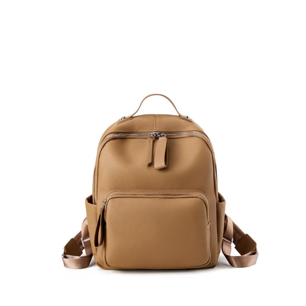 

Универсальный рюкзак из коровьей кожи, повседневная школьная сумка, вместительная сумка для компьютера коричневый