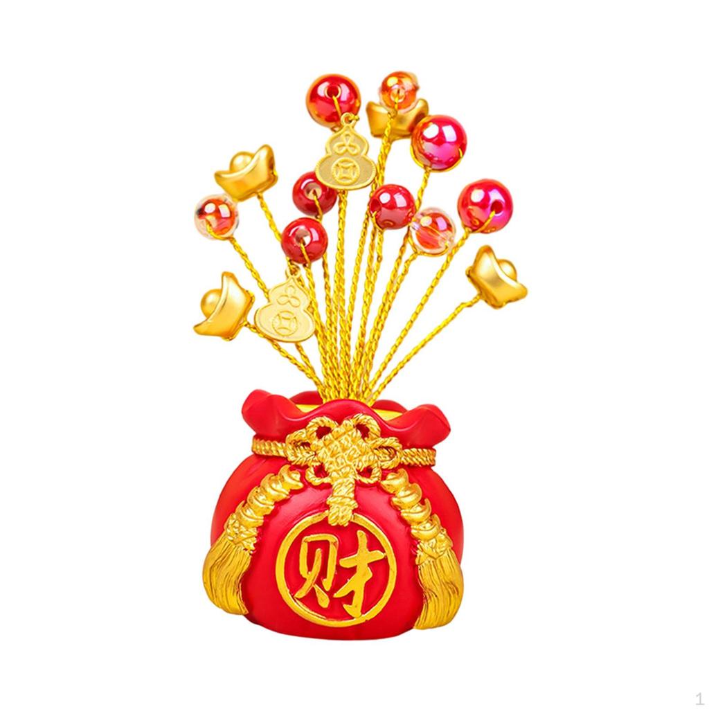 Chinese Fortune Statue Desktop Ornament Art Craft Car Dashboard Decoration for Centerpiece Shelf