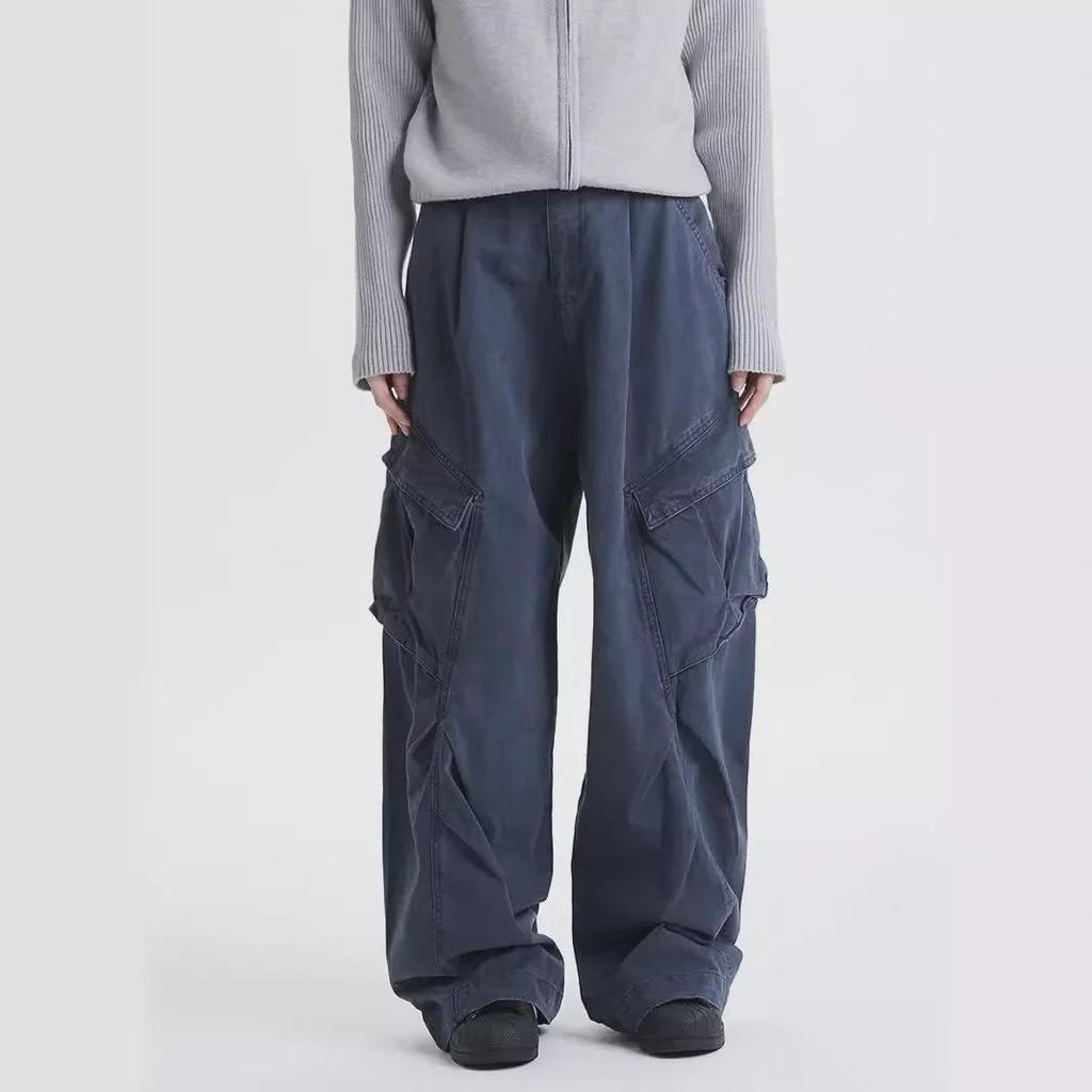 2024 Men's Retro Deconstructed Wide-Leg Overalls - Loose-Fit Casual Spring/Summer Trend