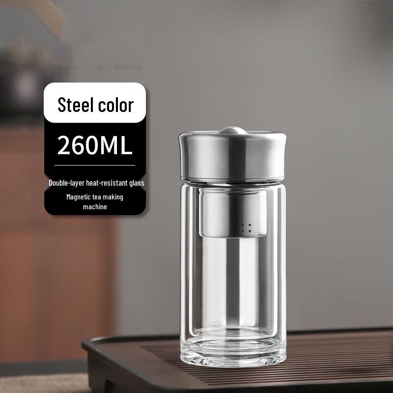 SX Double Wall Tea Infuser Glass Cup