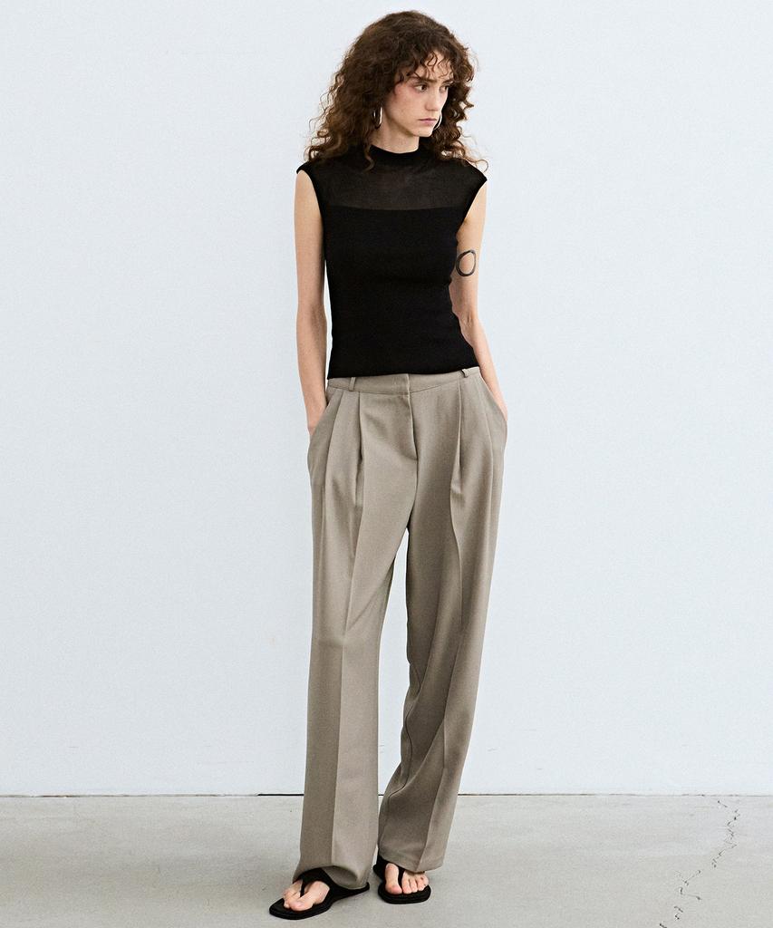 Nigaennikol Sheer Line Sleeveless_Black