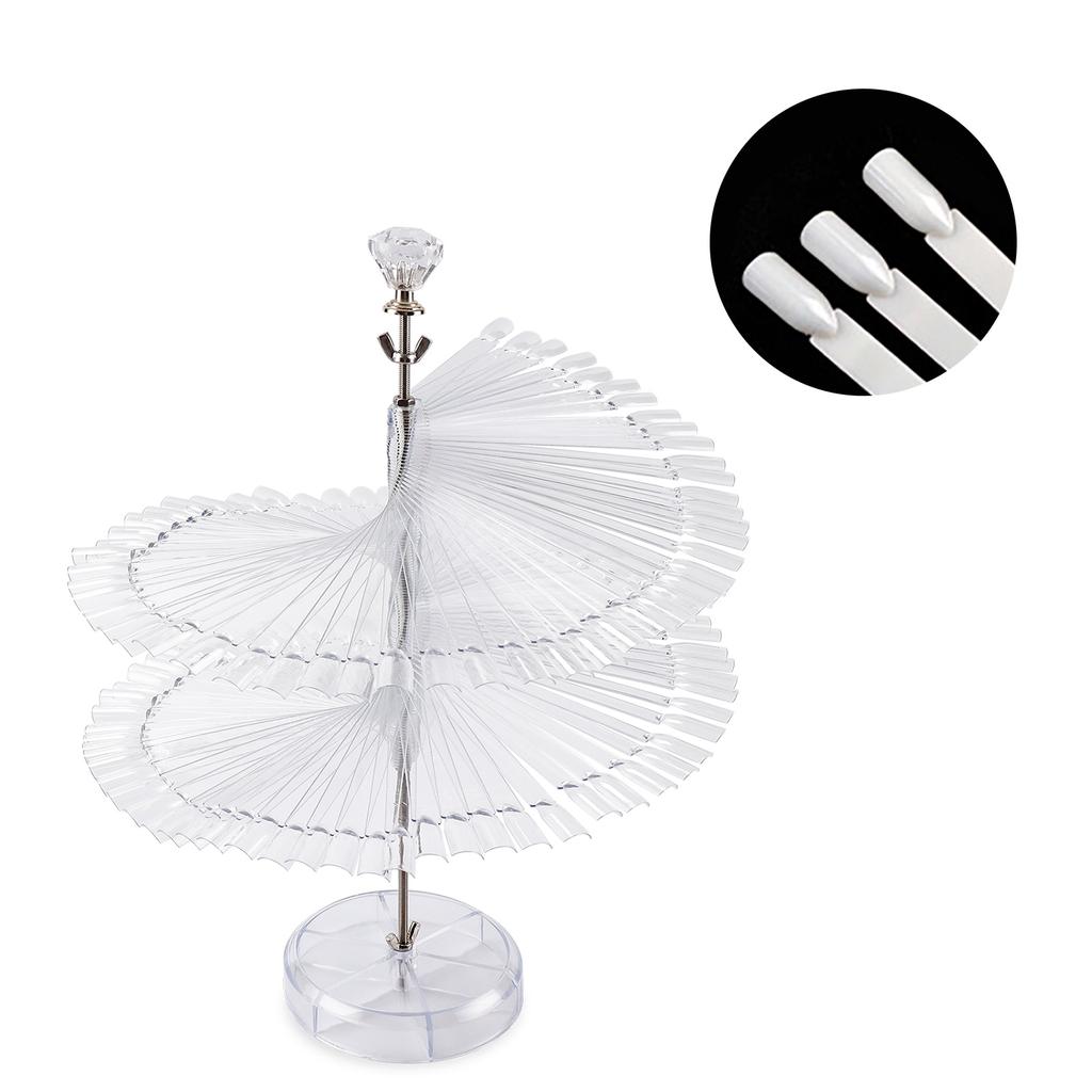 120 Colors Nail Tips Display Stand DIY Nail Art Showing Shelf Gel Nail Polish Color Card Spiral Display Stand Shelf Rotating Tip