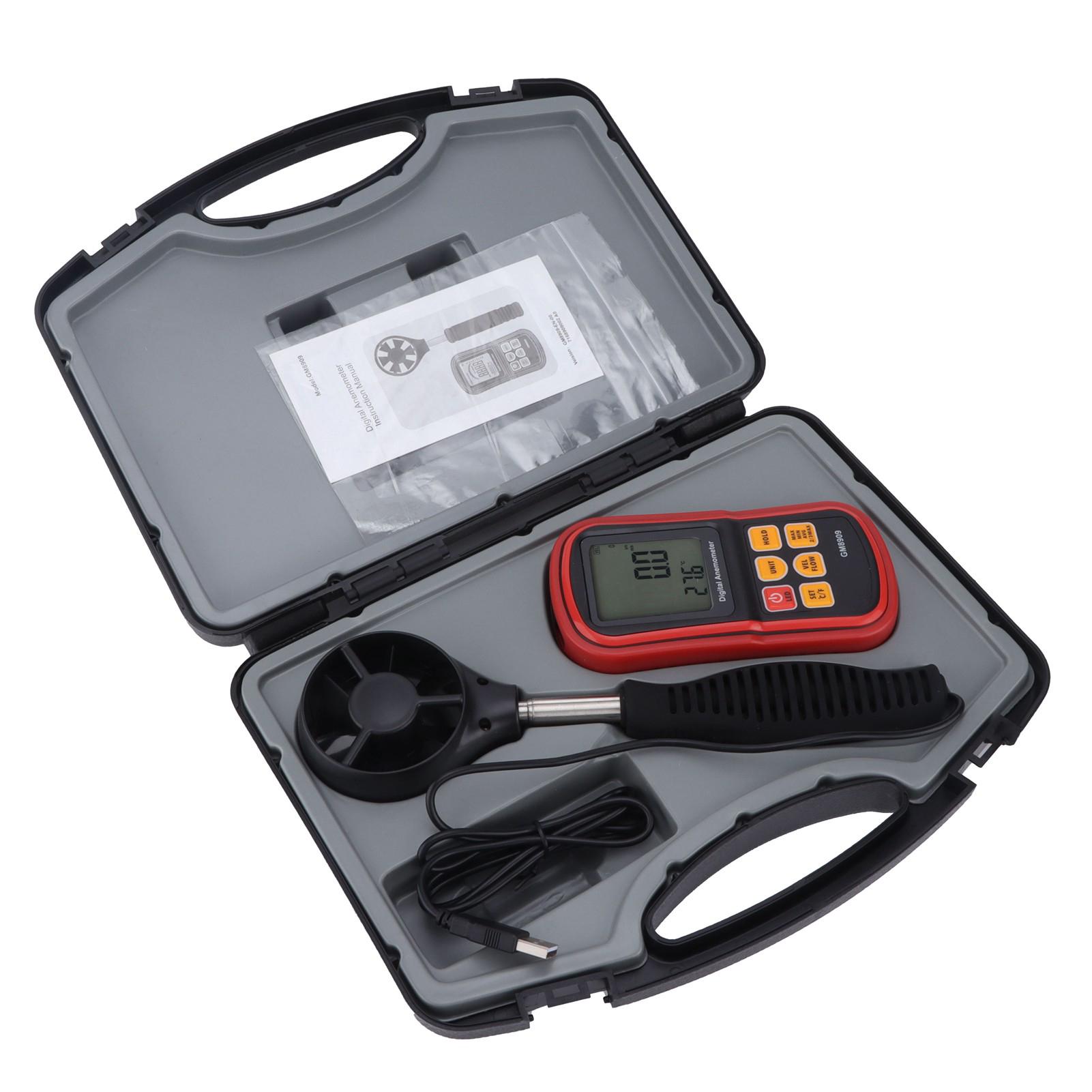 

Анемометр GM8909 Многофункциональный Цифровой Дисплей Удержание Данных Ручной Анемометр Направления Ветра