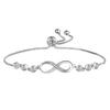 925 Sterling Silver AAA Zircon Infinite Love Fashion Bracelet Gift Jewelry
