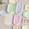 Oval Tray Coaster Mold Epoxy Resin Mold DIY Plate Dish Cup Mat Silicone Mould DIY Crafts Jewelry Holder Organizer Molds