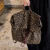 Tide and cool leopard print canvas backpack women's 2025 new casual large-capacity travel backpack female college student schoolbag