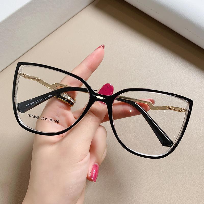 New Fashion Cat Eye Eyeglasses For Women Myopia Anti Blue Light Optical Glasses Minus 2 3 Distance