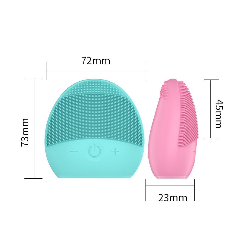 Waterproof Electric Silicone Facial Cleanser Brush - Pore Cleaner & Makeup Remover