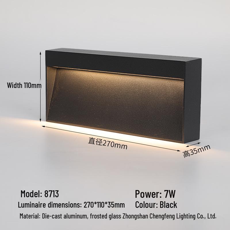Waterproof LED Step Light for Outdoor Ramps & Corners, Die-Cast Aluminum Plinth Light