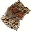 1pc Boho Chic Leopard Print Scarf for Women Warm, Breathable 100% Polyester Inelastic Chiffon Shawl for Going Out, Travel, Beach