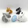 1pcs Mini Simulated Rabbit Animal Model Rabbit Household Decorations Rabbit Fur Crafts Gifts Living Room Decoration