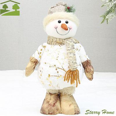 Gilding Christmas Snowman Telescopic Doll Festival Soft Christmas Doll Elf Printing Cute Merry Christmas Decoration