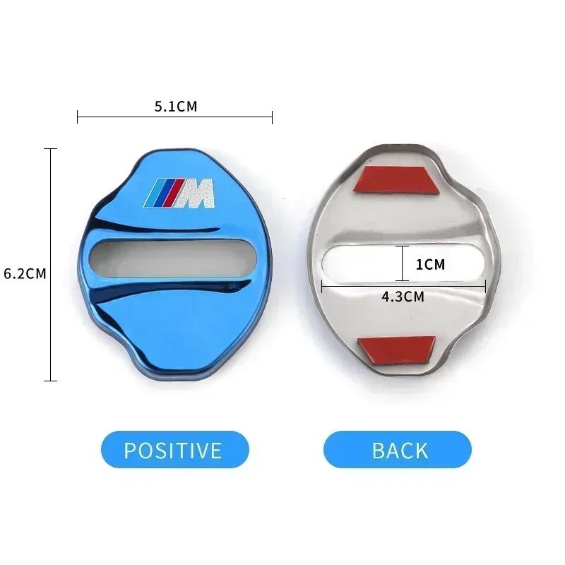 4pcs Car Styling Door Lock Cover Stainless Steel Auto Door Latch Trim Sticker For BMW Series 3 G20 Series 2 G42 iX-xDrive50