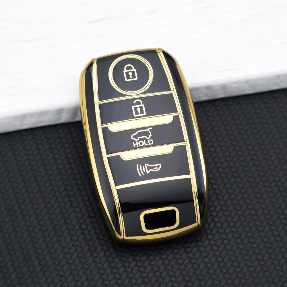 Soft Car Key Case Cover for KIA Sportage Cerato Optima K2 K3 K4 K5 RIO Picanto Soul Sorento Sedona 3/4 Buttons Car Key Shell Bag