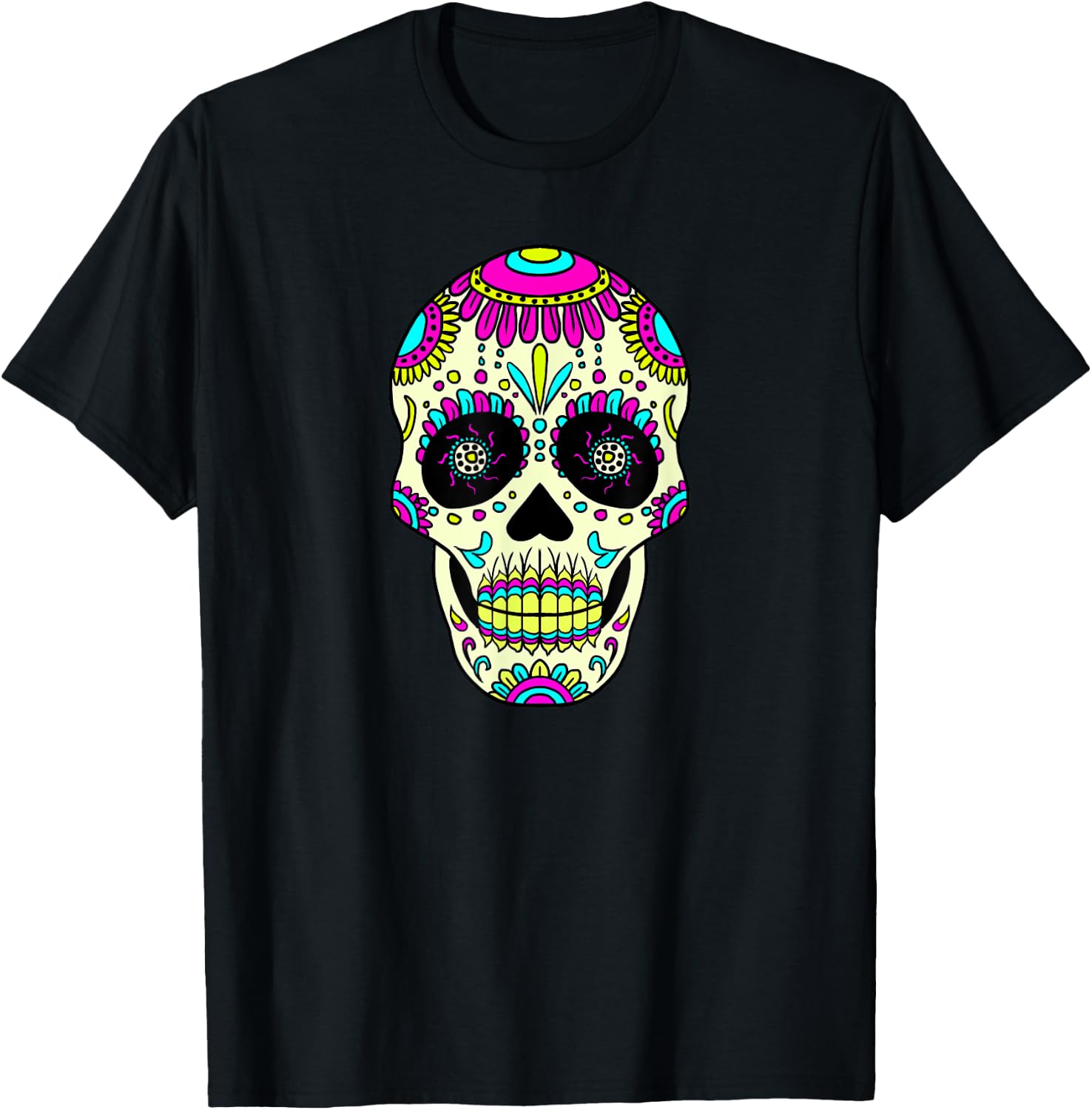 Sugar Skull Colorful Head Afterlife Calavera Mexican Gift T-Shirt XXXXL