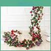 Lush 2.5m Artificial Flowers Spring Small Peony Ivy Leaf Vine Ideal For Festive Celebrations