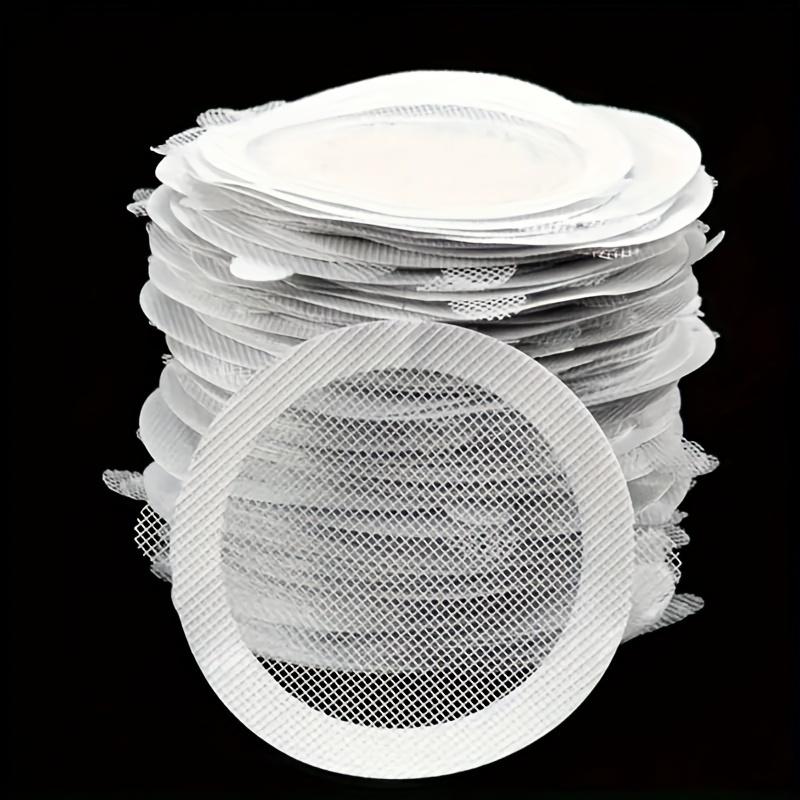 50pcs Shower Drain Hair Catcher Set, Mesh Filter Stickers, Anti-Clogging Drain Pipe Eye Stickers for Kitchen and Bathroom, Waterproof PP Material
