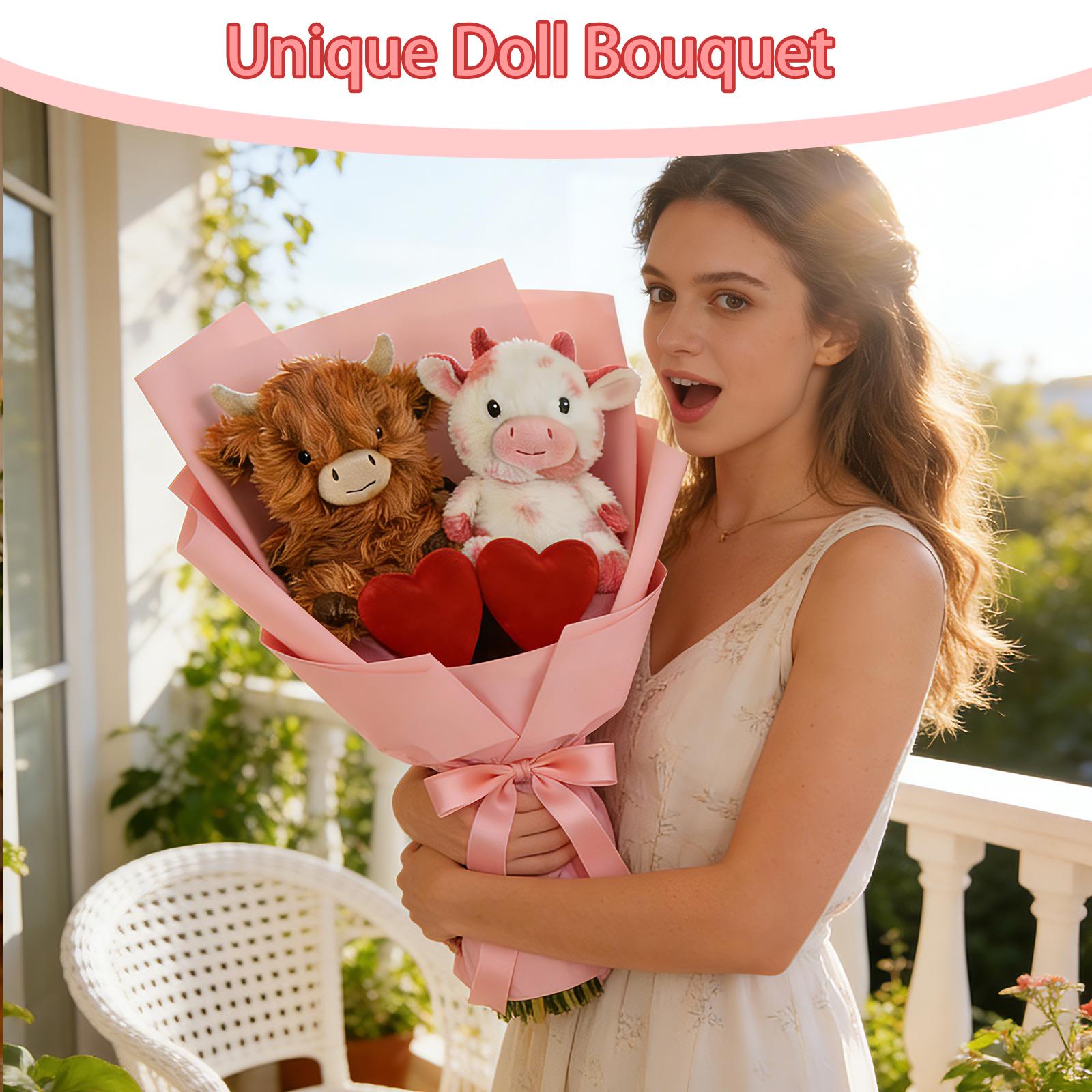 

Cow Doll Bouquet, Plush Cow Bouquet, Sleeping Doll, Soothing Toy, Birthday Gift, Children s Day Gift One Size