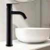 1 Set Bathroom Tap And 2 Water Pipe Matte Black Bathroom Mixer Tap Stylish Easy-To Install Bathroom Tap Home Replacement Faucet