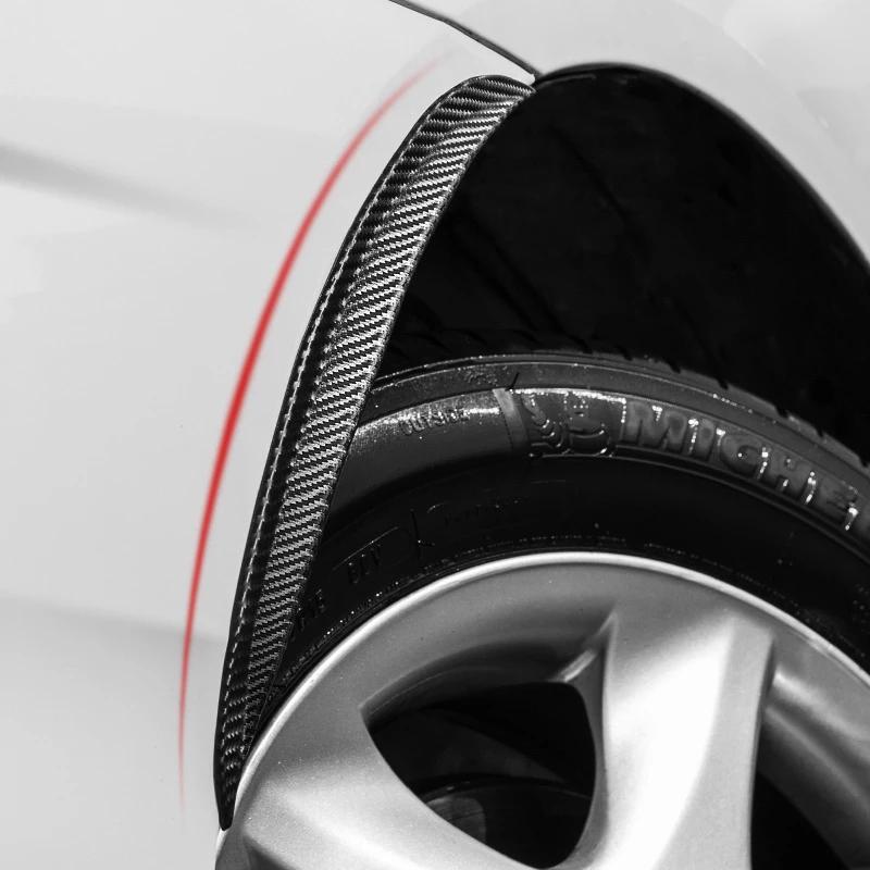 2ks Gumové lemy blatníků z uhlíkových vláken Univerzální ochranné lišty Rozšíření blatníků Pro automobily Lapače nečistot Ochranné štíty proti stříkající vodě