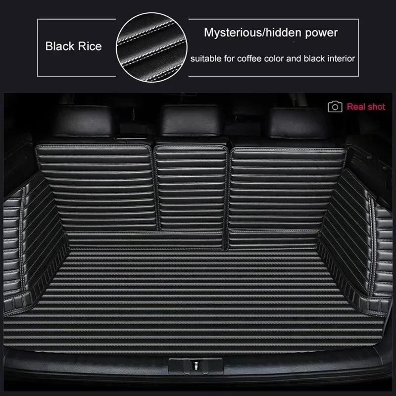 Customized Stripe 5D Full Coverage Car Trunk Mat for Hyundai Santa Fe 5 Seat 2013-2018 Santa Fe 2019-2022 7 Seat Car Accessories