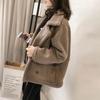 Lamb Coat Women Winter Wool Thickened Fur Windproof Casual Zipper Waterproof Thickened Fleece Coat