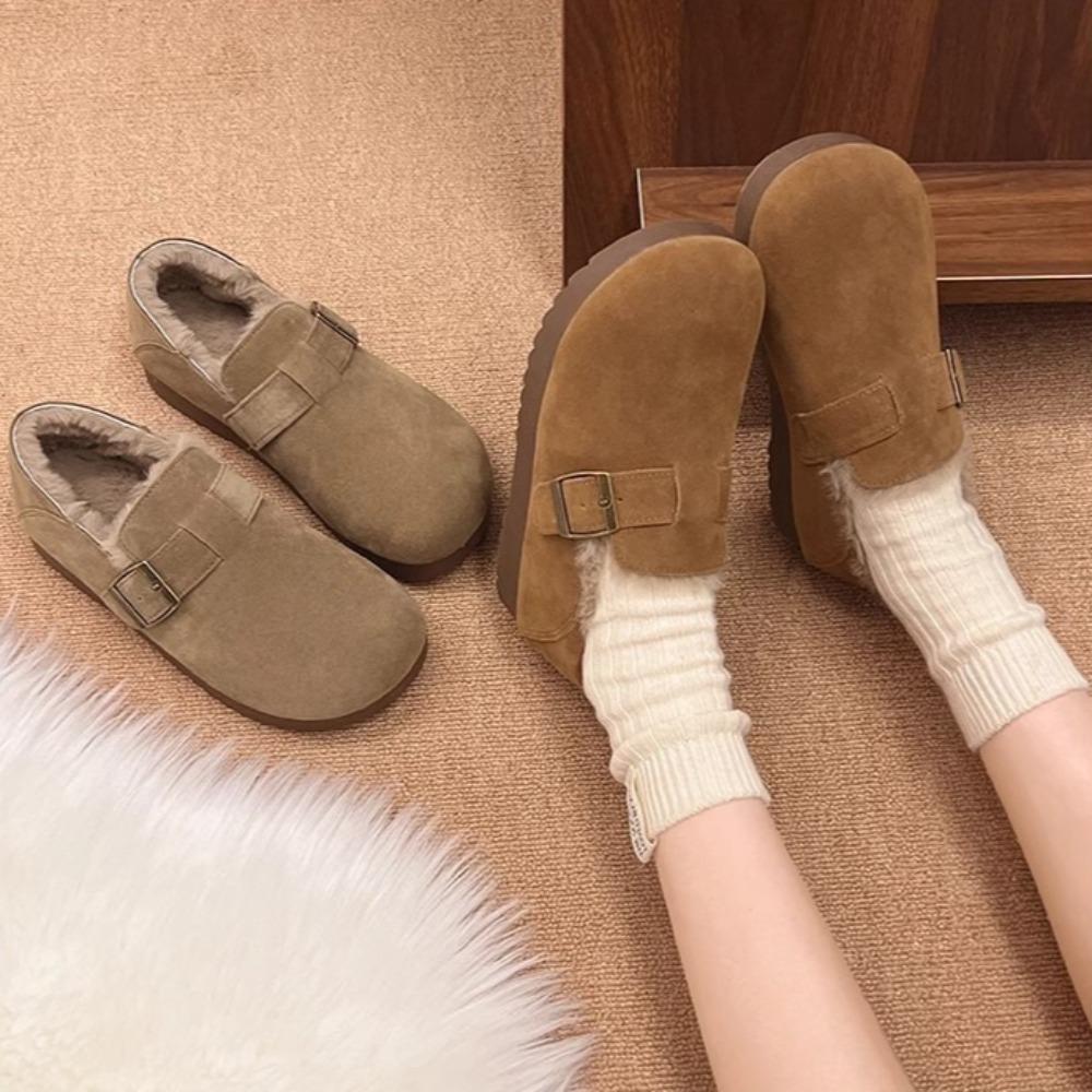 Women's Winter Shoes Vintage Shoes Women's Winter Warmth New Women's Cotton Shoes with Fleece To Keep Warm Fluffy Shoe