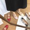 Fashion Flat Shoes Women's 2025 Spring New Red Round Toe Mary Jane Shoes Silver Working Outdoor Plus Size 42 43 44 Women's Shoes