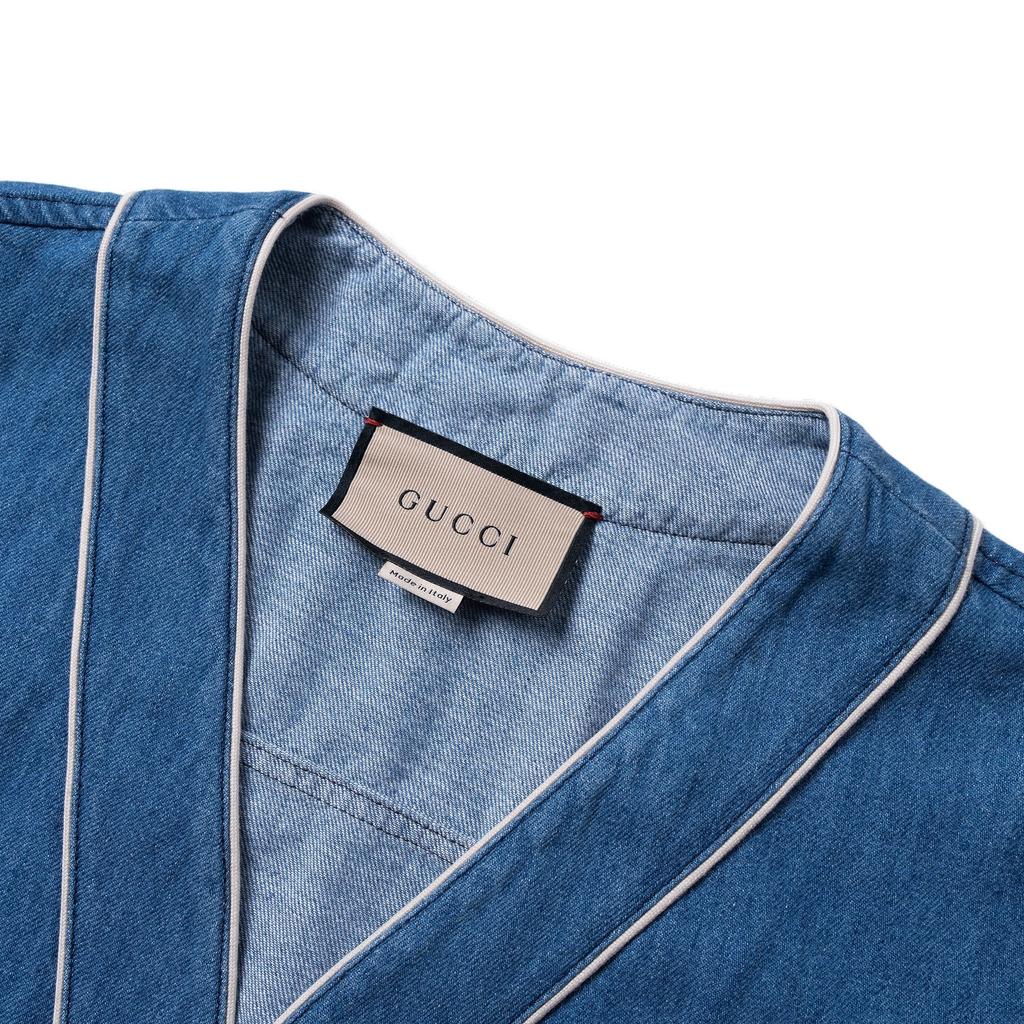 GUCCI Shirts Men's Blue V Neck Moderate Other 753105-XDCLX-4172