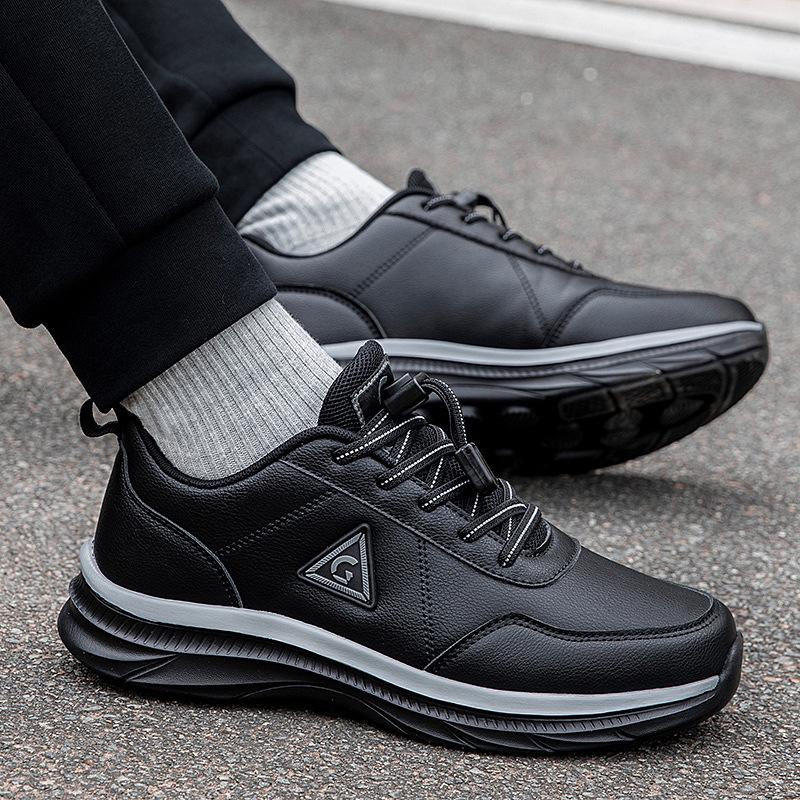 

2025 Женские водонепроницаемые повседневные туфли из натуральной кожи с нескользящей подошвой для среднего и пожилого возраста 39