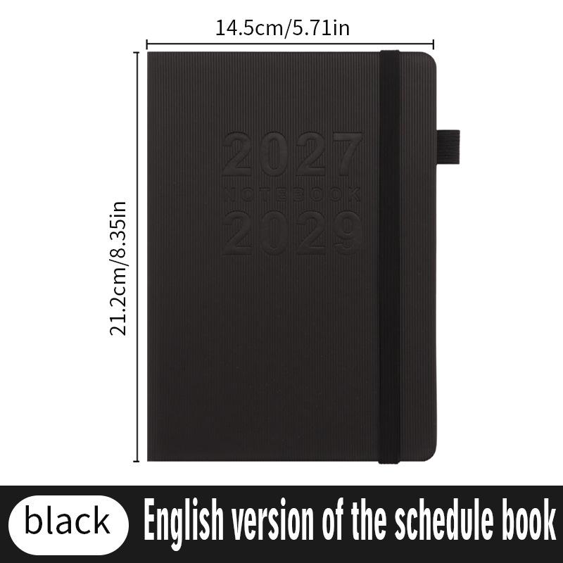 2026-2028 English Agenda Planner: Thickened Weekly & Monthly Calendar Book