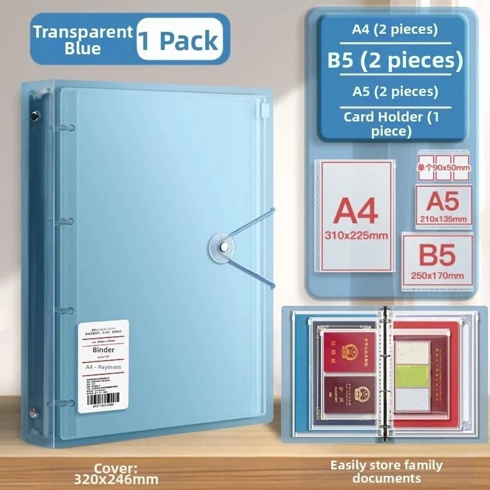 A4/A5/B5 Zip File Bag Waterproof Miscellaneous Storage Organizer File Binder  Office Supplies