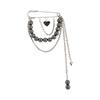 Stilvolle Legierung Liebe Anstecknadel Mit Schwarzen Schwarzen Perlen Und Acryl Strasssteinen Zarte Perlenketten Fransen Anstecknadel Schmuck