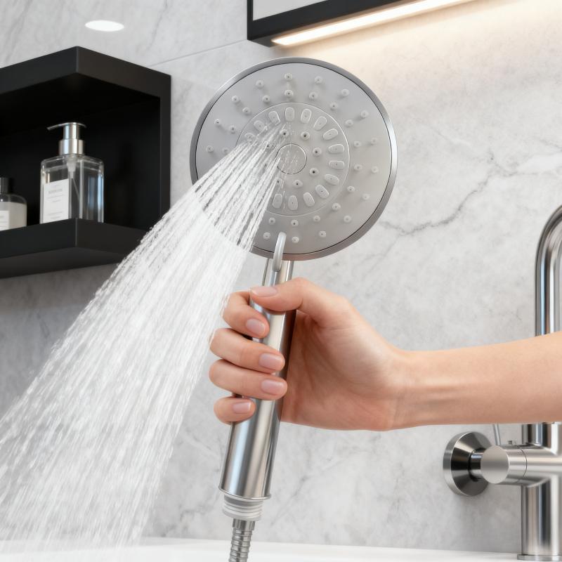 Bathroom High Pressure Handheld Shower Head 3 Modes Adjustable Water Saving Sprayer Showerhead Shower Set Home Shower Faucet Set