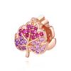 Original 925 Sterling copper Charm Bead Family Tree Mom Pendant Safety Chain Charms Rose Gold Fit Brand Bracelets DIY Zircon