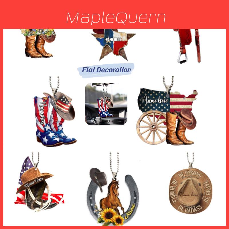 Wild West Floral Gift For Horse Enthusiasts Vintage Acrylic Car Decor Hanging Ornament Home Decoration