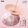 Spot three-fold retro color glue printed 16-bone parasol female weather and rain dual-purpose anti-ultraviolet folding sun umbrella