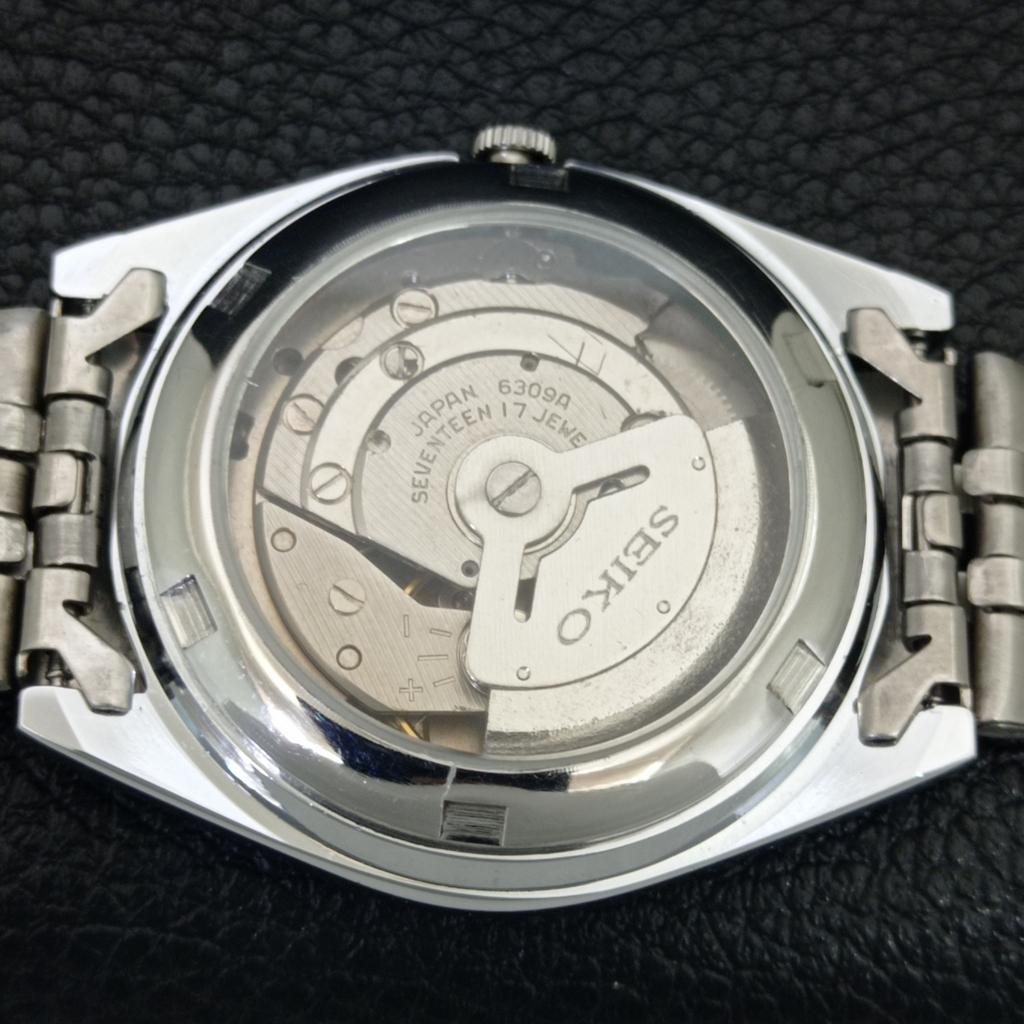 REFURBISHED SEIKO 5 AUTOMATIC 6309A JAPAN MENS VINTAGE BLUE DIAL WATCH a442329-1