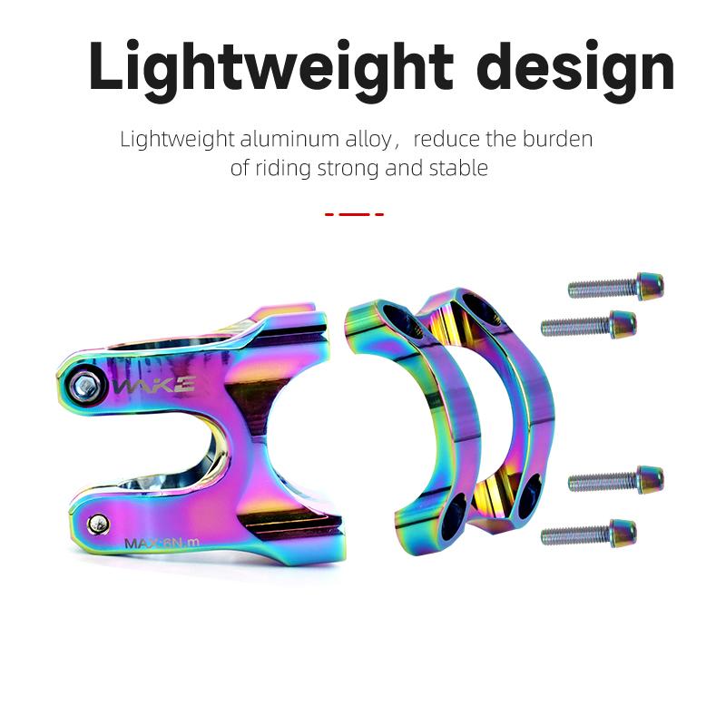 Wake Mtb Power Stem Road Bike Mountain Bicycle Bridge Short Power 31.8mm 35mm Road Handlebar Table Adjustable Stem Riser Cycling