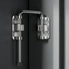 Door Bolt Fastener Metal Body with Adhesive Tape and Screws for Door Window Cabinet Fitting In Home Repair Use