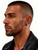 Black Onyx Square Stud Earrings for Men Boys,Black Stone Stainless Steel Stud Earrings,Hip Hop Stylish Jewelry Gift