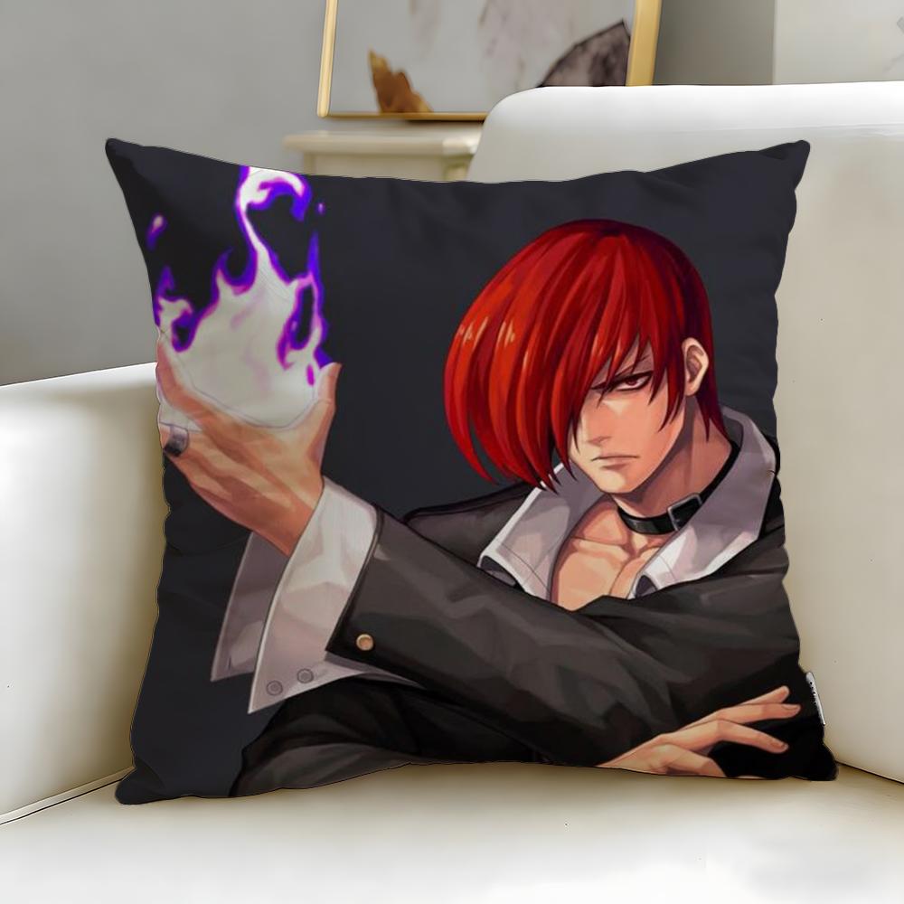 classic game KOF Cushion Cover Soft  EasyWash Pillow Case  Versatile for Couch Bed Travel and Office