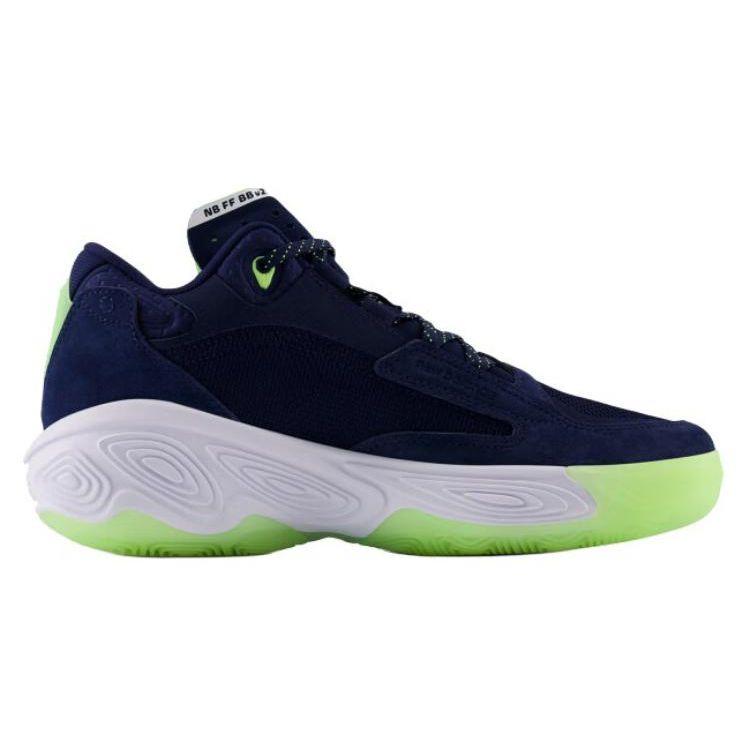 New Balance Fresh Foam BB V2 Sneakers da Basket Casual Unisex Blu Sbiancato Lime Glow Blu Sale Marino BBFRSHC2
