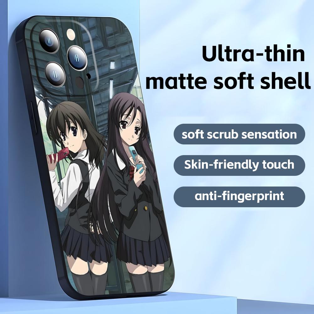 Classic Anime School Days  Phone Case For iPhone 16 16e 15 14 13 12 11 Plus Mini Pro Max Soft Black Shockproof Cover