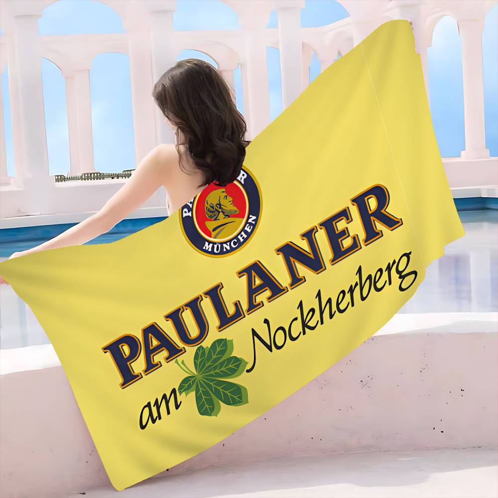 Deutsches Bier p-Paulaners Mikrofaserdecke Schnelltrocknende Strandtücher Übergröße Druck Super Saugfähige Poolhandtuchdecke