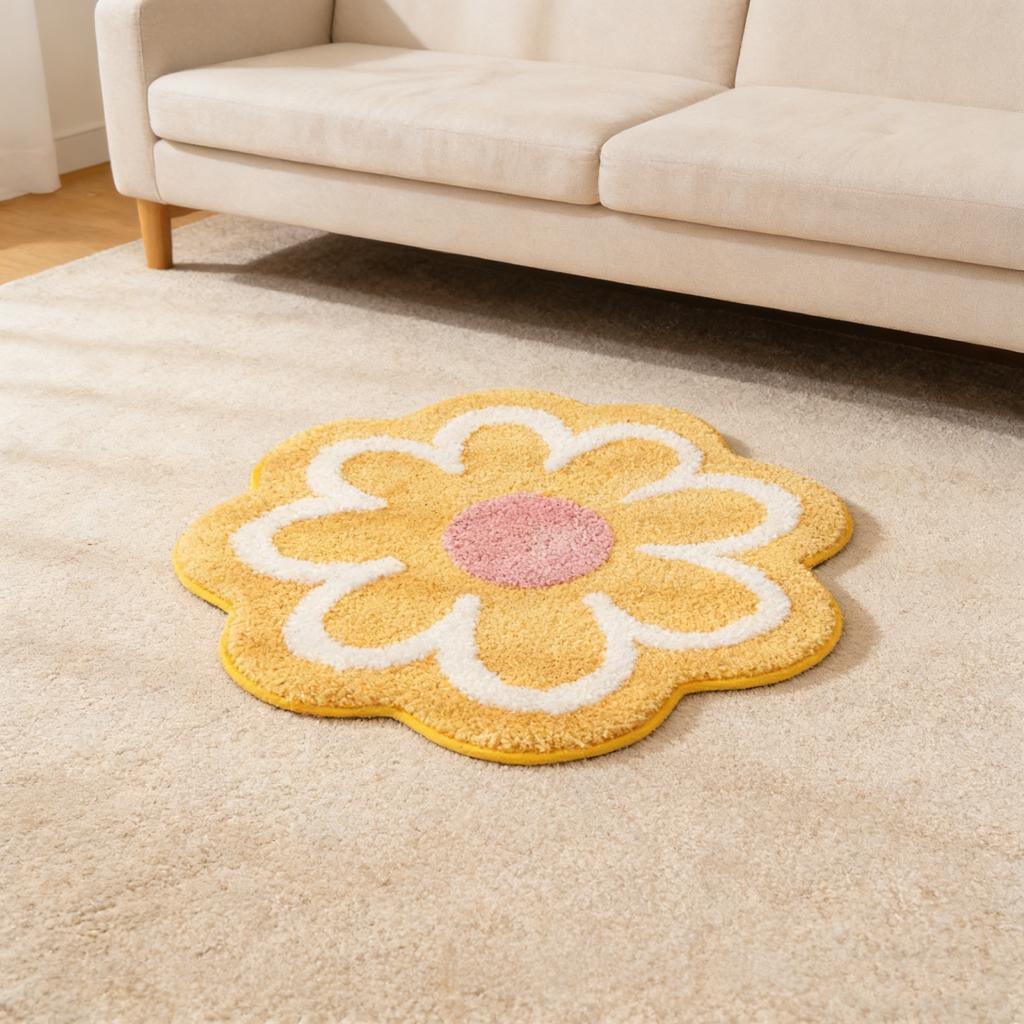 Bloemenpatroon, - Badkamermat, Absorberende Imitatie Kasjmier Mat, Fris En Enkel Badkamer .