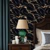 Schwarz Gold Marmor Tapete Marmor Kontaktpapier Vinyl Selbstklebend Abnehmbar Arbeitsplatte Peel and Stick Wandtapete für Renovierung Wand Arbeitsplatte