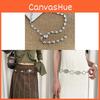 Woven Butterfly Waist Belt For Dresses And Jeans With Metal Frame Fashion Accessory