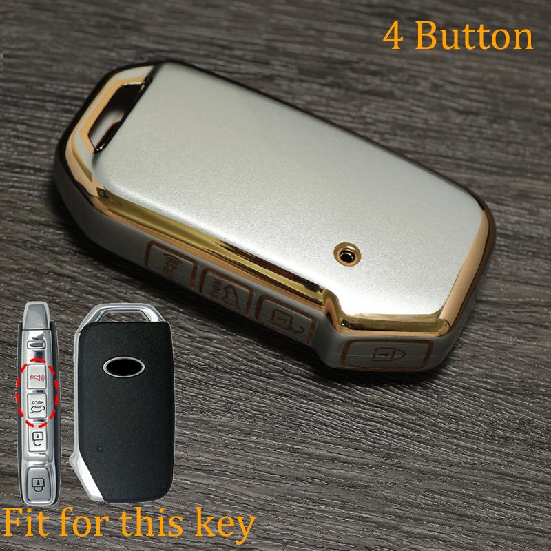 Tpu Car Key Fob Case Cover For Kia Sportage Ray Sorento Soul Telluride Cerato K5 K8 K3 Kx3 Kx7 Seltos Accessories
